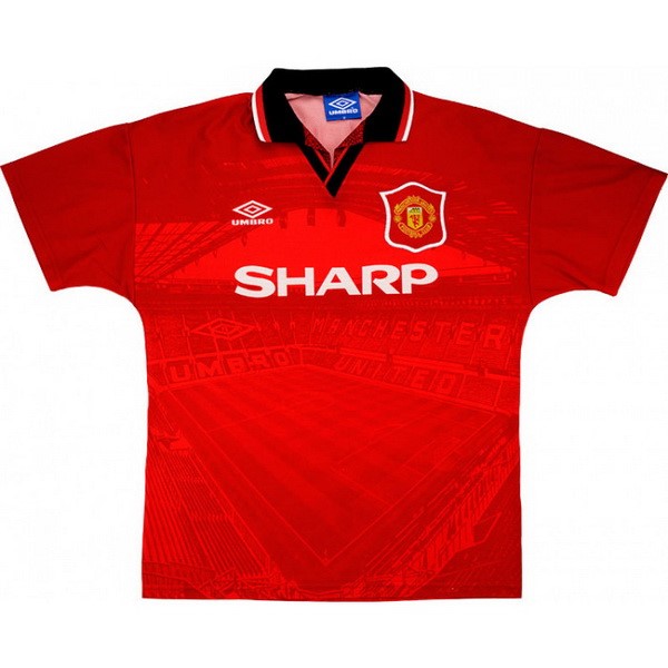 Tailandia Camiseta Manchester United 1ª Kit Retro 1994 1996 Rojo